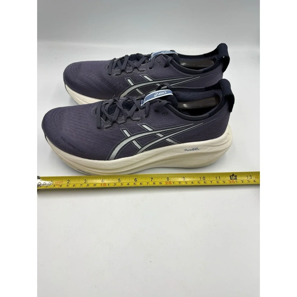 ASICS Gel-Nimbus 27 Running Shoes Navy Blue Purple Mens Sneakers PureGEL FF Blas